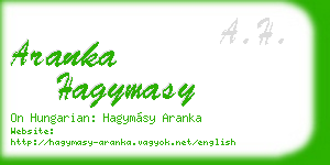 aranka hagymasy business card